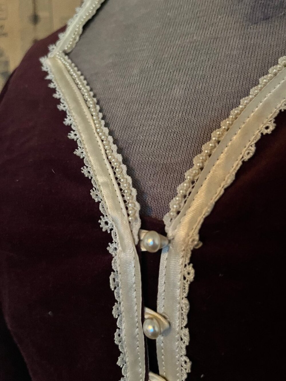 Gunne Sax Velvet Victorian Dress - Picture 2 of 10